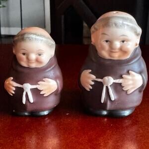 Vintage Goebel  Friar Tuck Salt & Pepper Shakers W.Germany 2 3/8" H